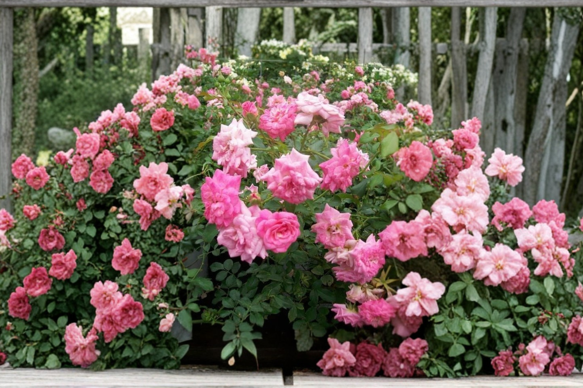 Sweet Drift Pink Rose 3 Gallon Live Plant - Ground Cover Rose Bush, Double Blooming Shrub - Rosa 'Sweet Drift'
