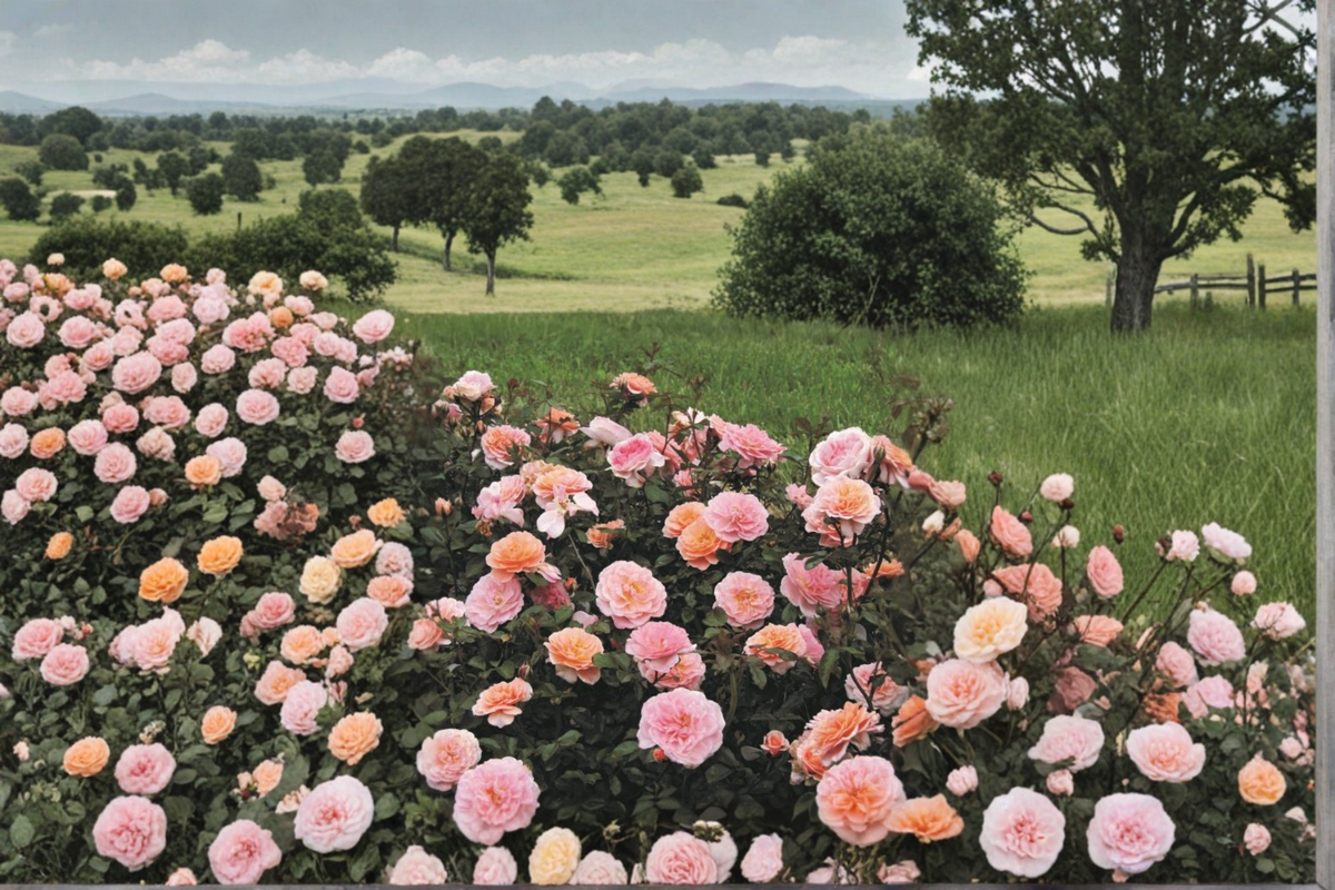 Apricot Drift Groundcover Rose 3 Gallon Live Plant - Rosa spp. - Apricot Blooming Low Shrub for Garden Landscape
