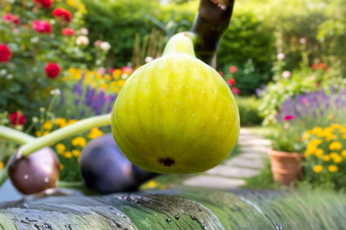 Yellow Long Neck Fig Tree Live Plant 2 Ft - Ficus carica 'Yellow Long Neck' - Fruiting Tree for Container Garden & Backyard Orchard
