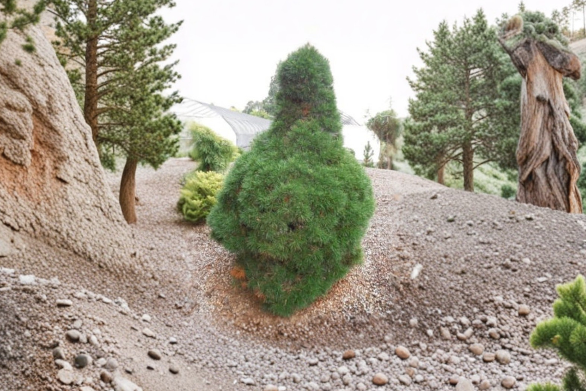 Scotch Pine Live Plant 1 Gallon Pot Green Penguin Dwarf Evergreen Tree Pinus sylvestris Compact Conifer for Garden Design
