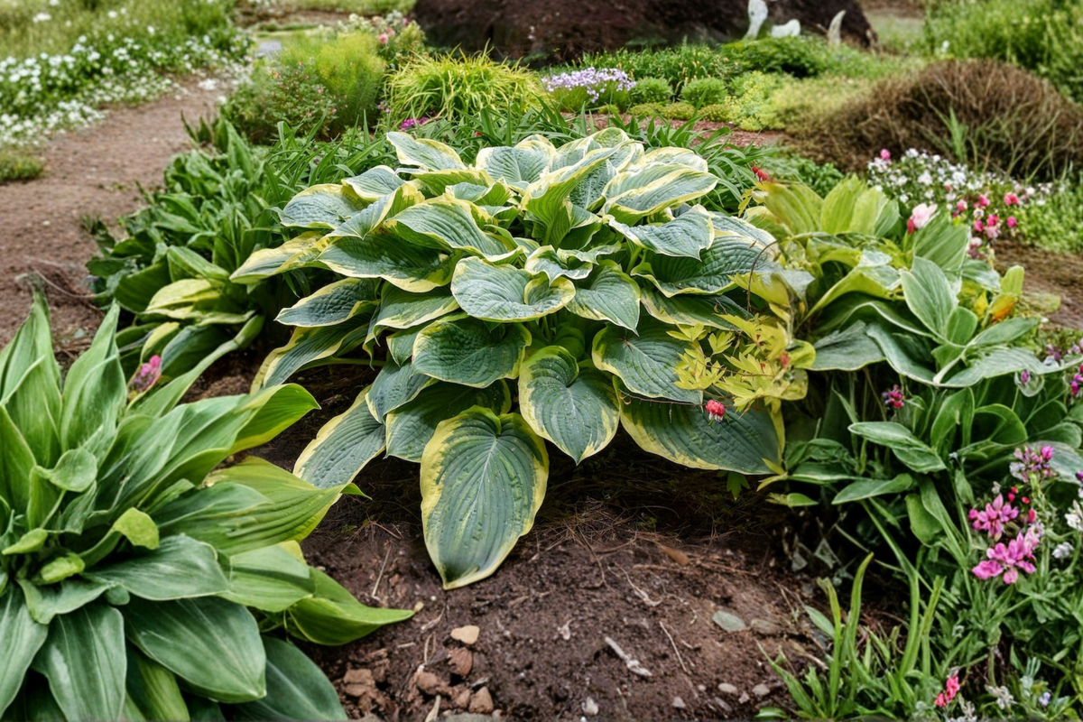 Gigantosaurus Hosta Starter Plant 3 Inch Pot Green Foliage Shade Perennial (Hosta ‘Gigantosaurus’) for Borders & Edging