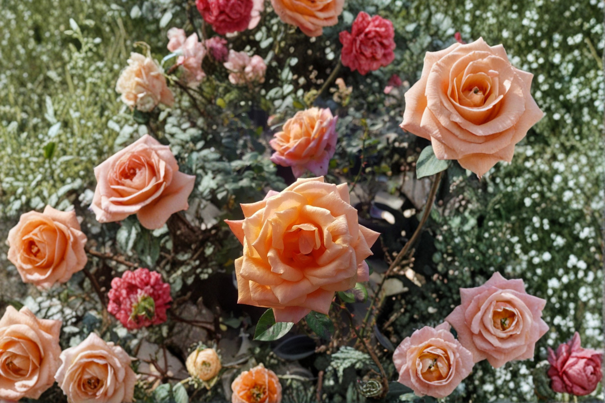 Arizona Grandiflora Rose Plant 3 Gallon Live Bush - Orange Yellow Flowers - Rosa 'Arizona Grandiflora' - Garden Shrub