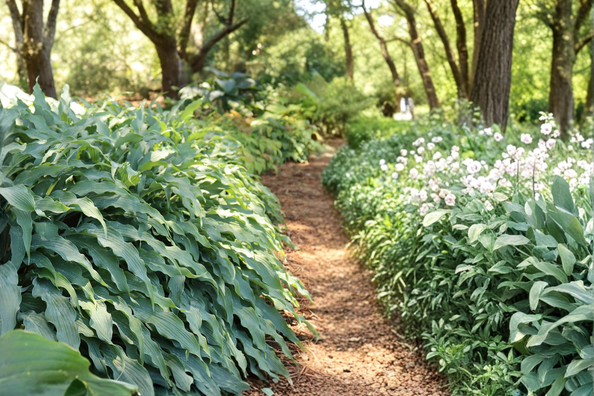 Hosta Starter Plant 3 Inch Pot Variegated Green White Leaves Hosta ‘Wild Imagination’ Shade Perennial Garden Plant