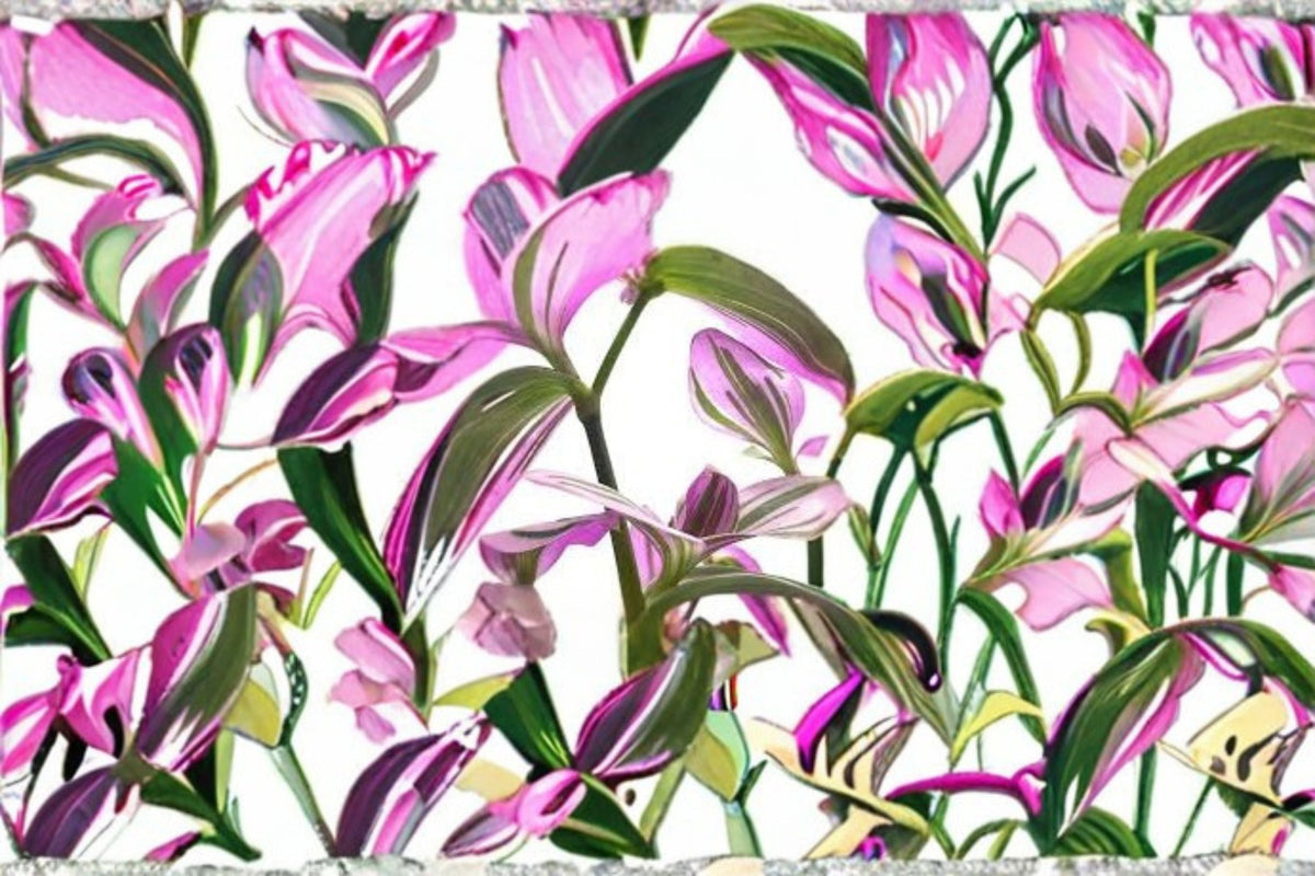 Tradescantia Nanouk Live Plants - 2 Inch Pots - Pink Variegated Houseplants - Tradescantia albiflora 'Nanouk'