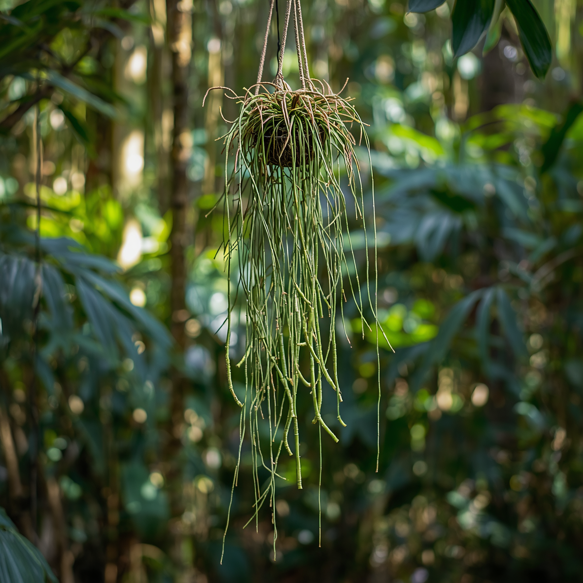 Rhipsalis Agudoensis Cuttings - 5 Orchid Cactus Cuttings - 4 Inches - Full Sun Indoor Plant - Trailing Succulent