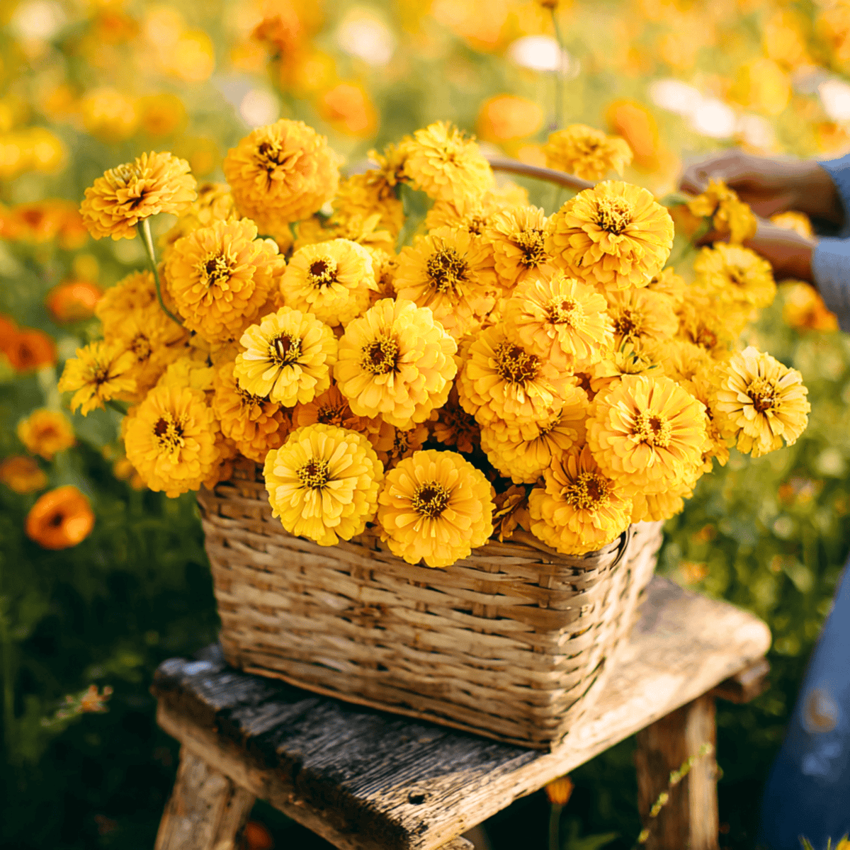 Canary Bird Zinnia Seeds - 100 Pack - Bright Yellow Flowers - Zinnia elegans