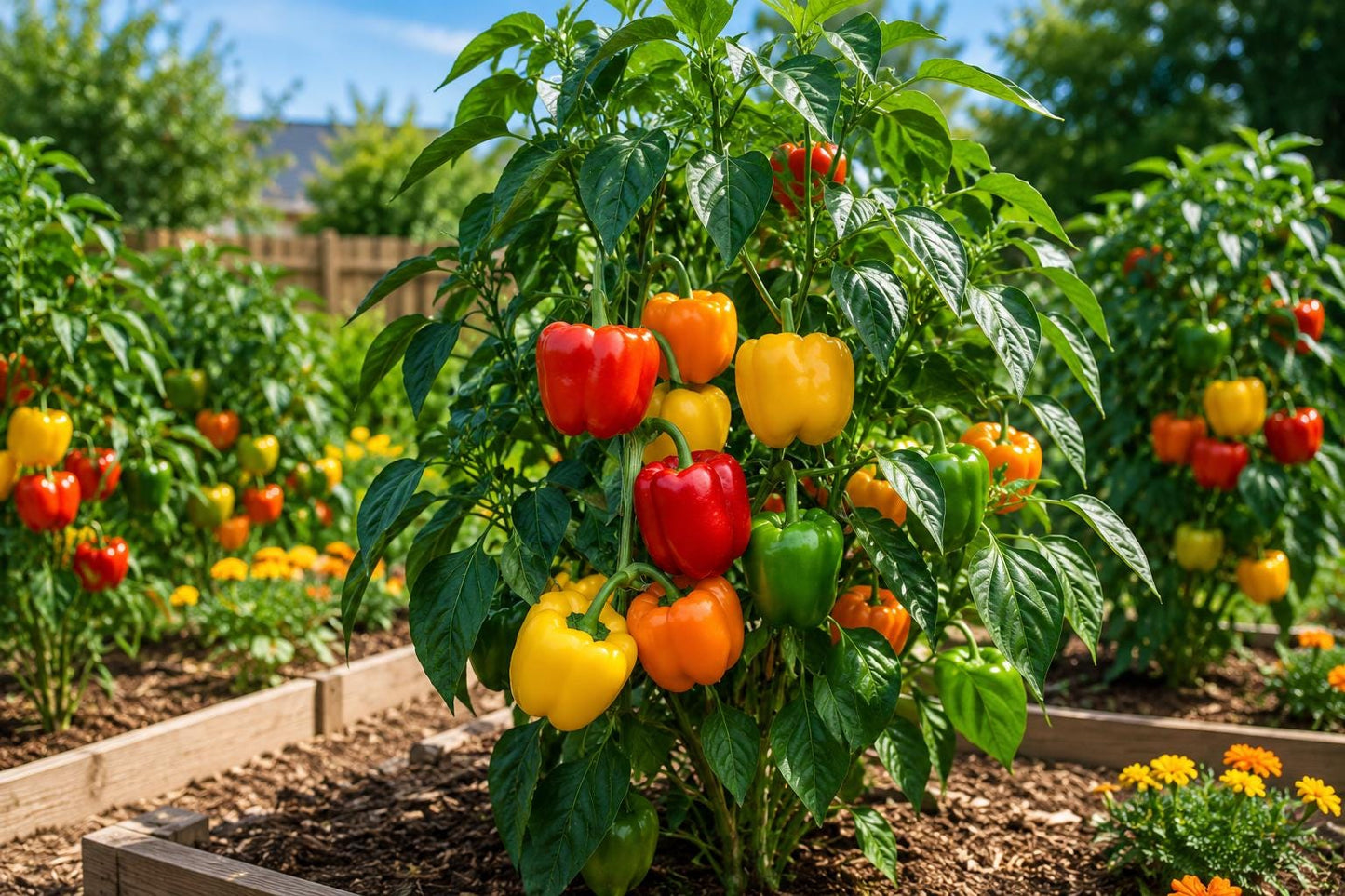 Mixed Color Sweet Bell Pepper Seeds β 500 Non-GMO Capsicum annuum for Home Garden, Salad, and Cooking