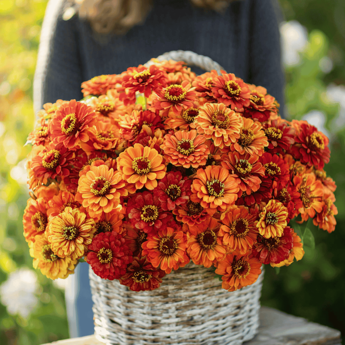 Oriole Zinnia Seeds - 50 Pack, Bright Orange Flowers, Zinnia elegans
