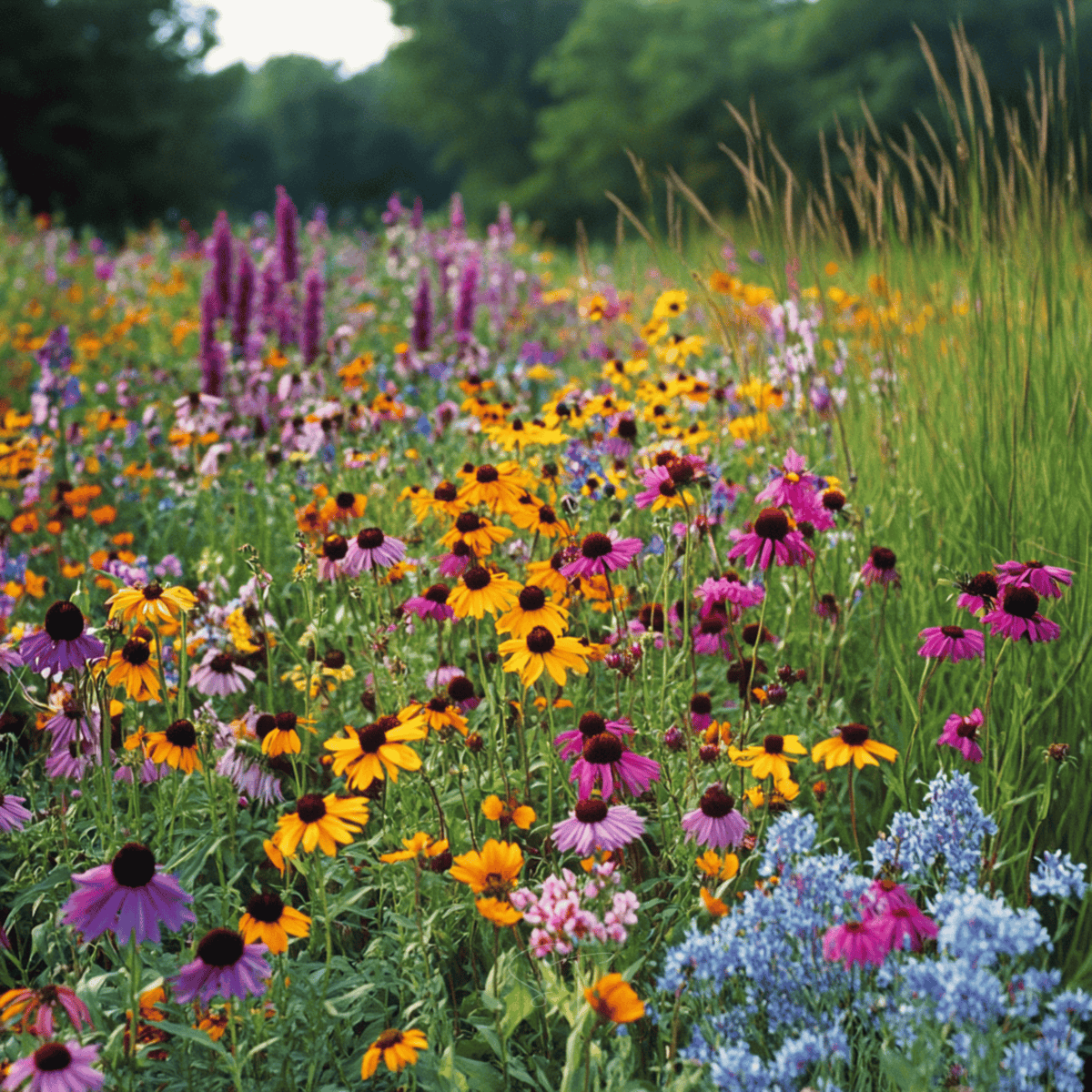 Perennial Wildflower Seed Mix - 1,000 Seeds - 15 Varieties - Colorful Native Wildflowers for Garden - Eco-Friendly Seed Blend