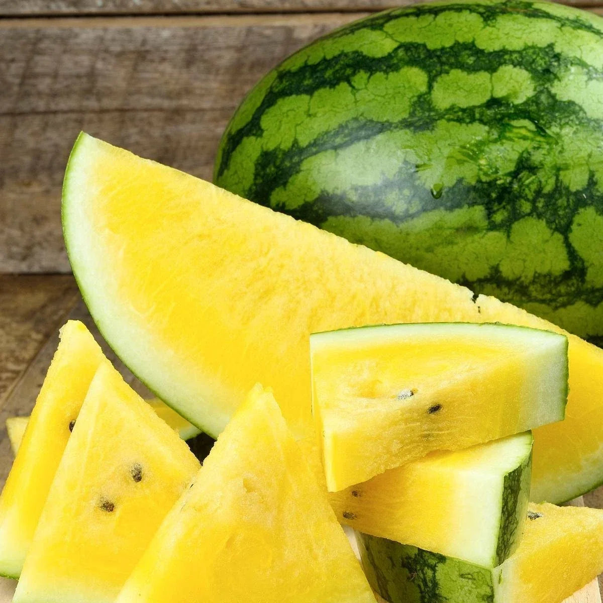 Yellow Crimson Watermelon Seeds | Pack of 20 | Heirloom Yellow Flesh | Citrullus lanatus | Non-GMO Tropical Fruit Seeds