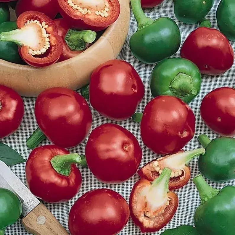 Red Cherry Hot Pepper Seeds - 30+ Non-GMO Heirloom Organic - Capsicum annuum - Spicy Culinary Garden Essentials