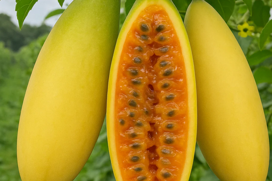 10 Banana Passionfruit Seeds - Rare Tropical Vine, Passiflora Mollissima, Fast Growing Sweet Fruits for Home Garden
