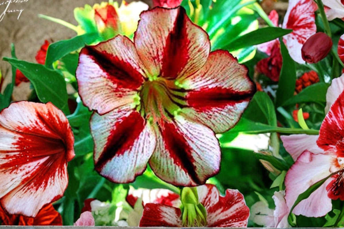 French Delight Desert Rose Seeds - 10 Mixed Color Flowering Succulents - Adenium obesum for Indoor/Outdoor Growing