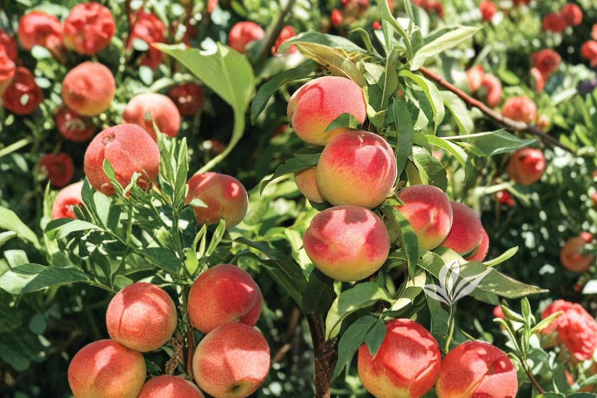 July Prince Peach Tree Live Plant 4-6 FT - Sweet Juicy Fruit Tree for Backyard Orchard, Prunus persica