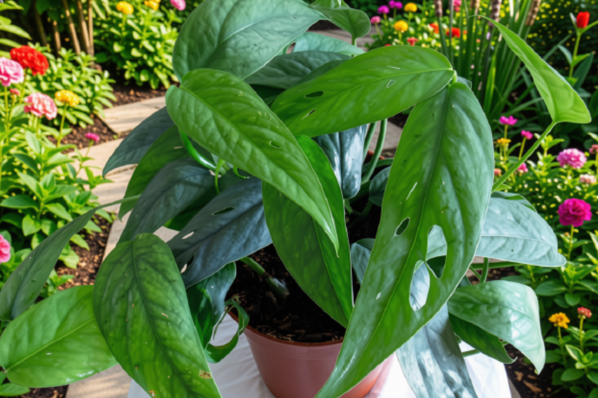 5 Cebu Blue Pothos Live Rooted Plants in Cups - Epipremnum pinnatum 'Cebu Blue' - Easy-Care Tropical Houseplant with Silvery-Blue Foliage