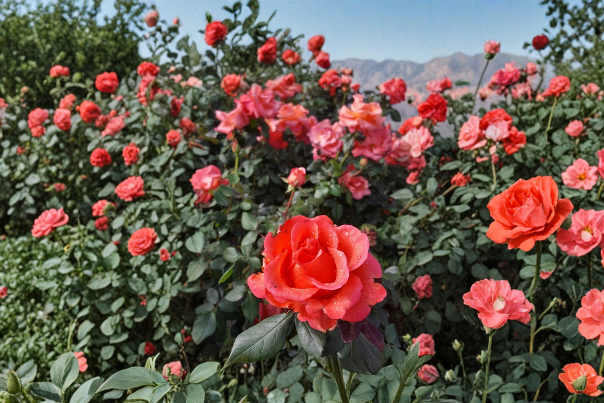 Ring of Fire Hybrid Tea Rose 1 Gal Live Plant Red Yellow Bicolor Rosa spp. Flowering Shrub for Garden Landscaping