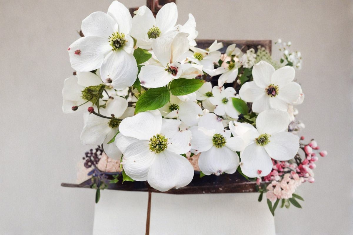 Cherokee Princess Dogwood Tree 1 Gallon Pot - Cornus florida White Flowering Ornamental Tree for Spring Garden