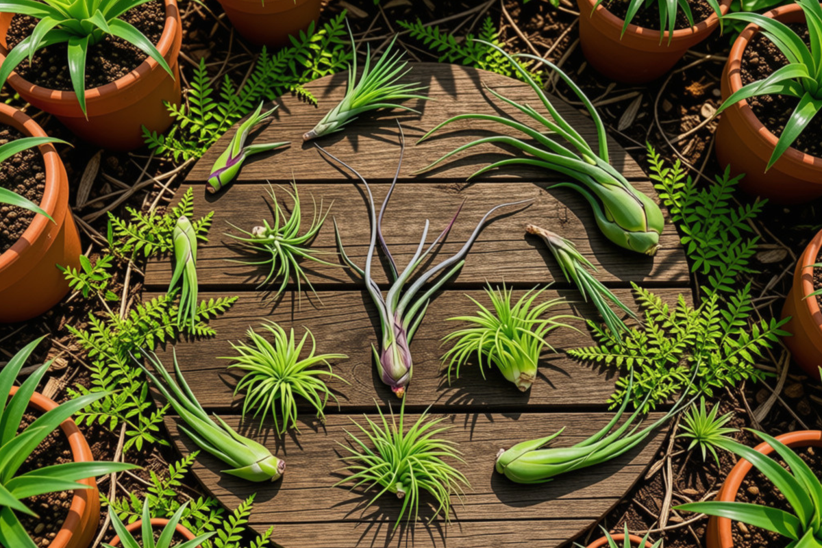 50 Pack Live Tillandsia Air Plants - Bulk Indoor Houseplants for Events and Decor - Tillandsia spp.