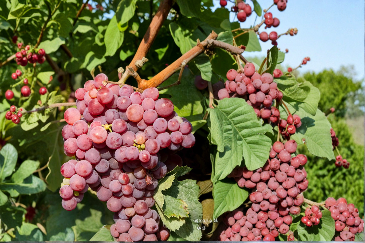 Red Flame Seedless Grape Vine 4-6 Ft Live Plant Sweet Red Grapes Vitis spp. Ideal for Garden Trellis and Backyard Vineyard