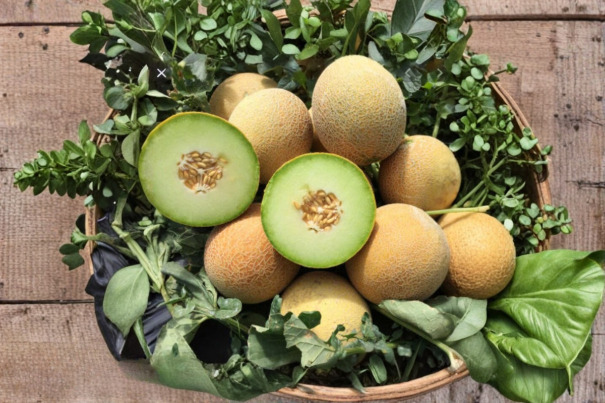 Hami Melon Seeds - 20 Netted Skin Green Flesh Seeds - Cucumis melo - Outdoor Garden Plant for Home Growing