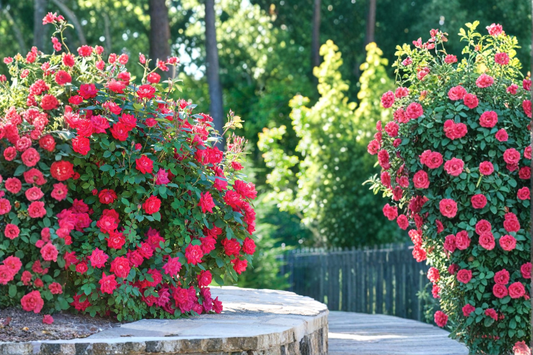 1 Gallon Double Knock Out Red Rose Plant - Rosa ‘Double Knock Out’ - Easy Care Shrub with Double Blooms for Garden Landscaping