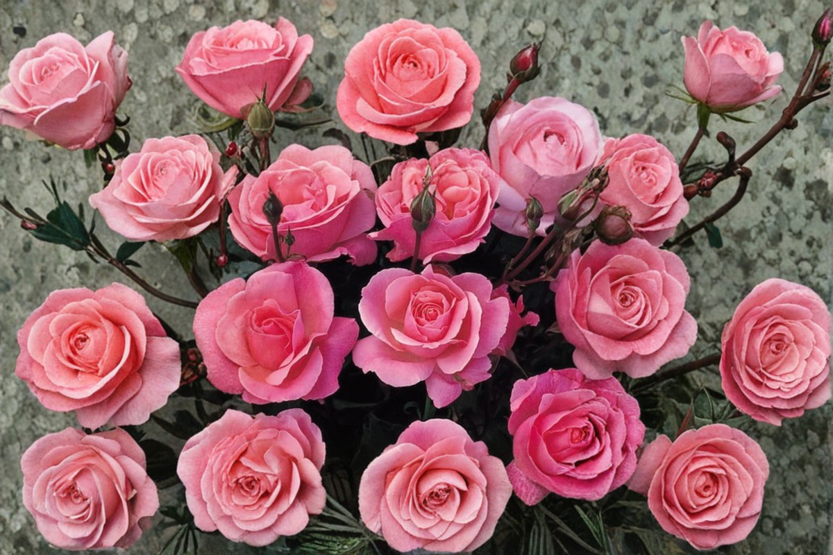 Live Rose Bush 3 Gal - Touch of Class Hybrid Tea Rose - Pink Blooms - Rosa hybrid - Outdoor Flowering Plant for Garden Landscape