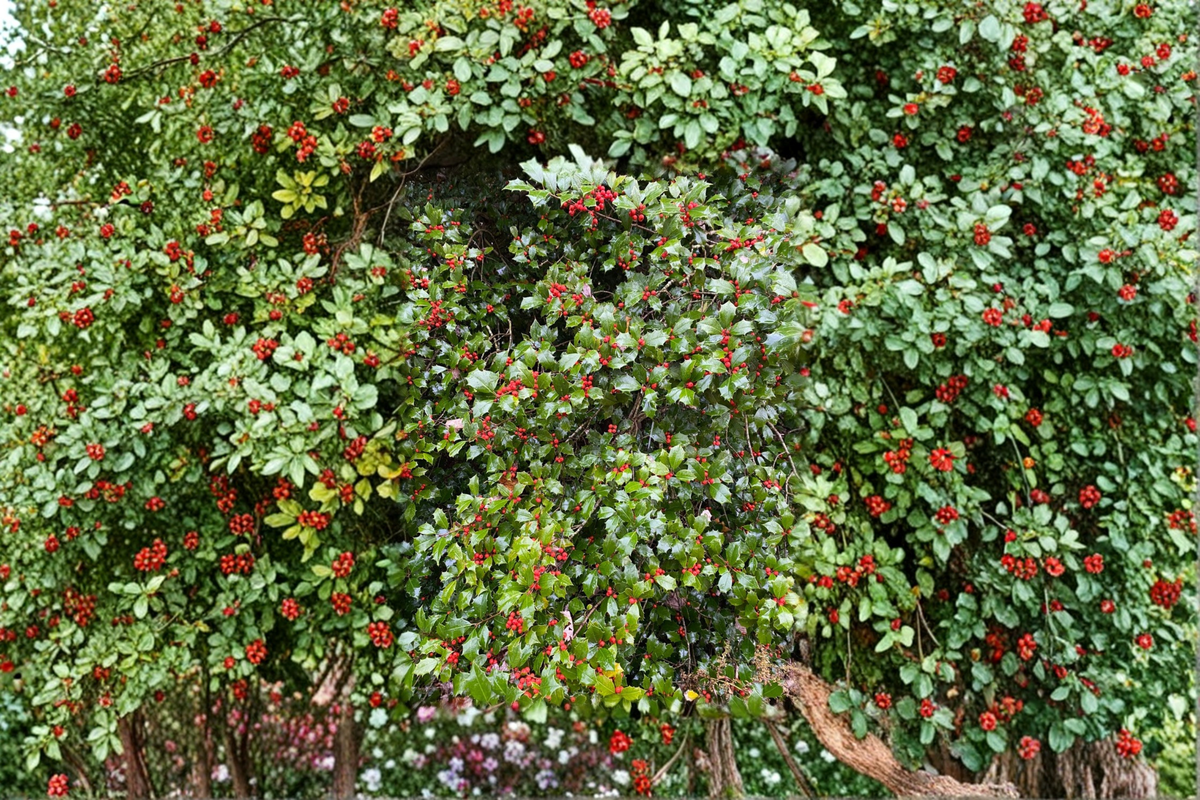 Clarendon Spreading Dwarf American Holly 12 Inch Live Plant - Ilex opaca Evergreen Shrub for Compact Landscapes