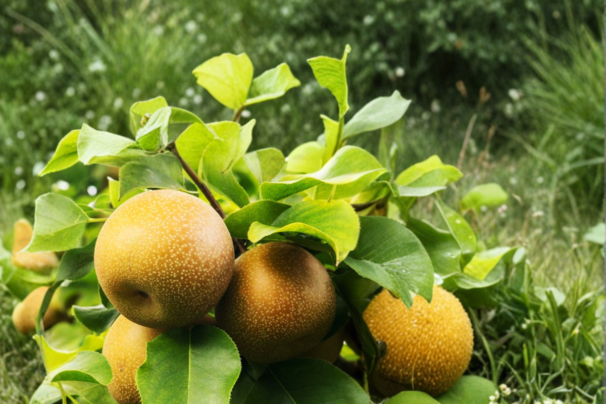 Chojuro Asian Pear Tree 4-6 FT Live Plant | Pyrus pyrifolia | Crisp Sweet Pears for Backyard Orchard Gardening