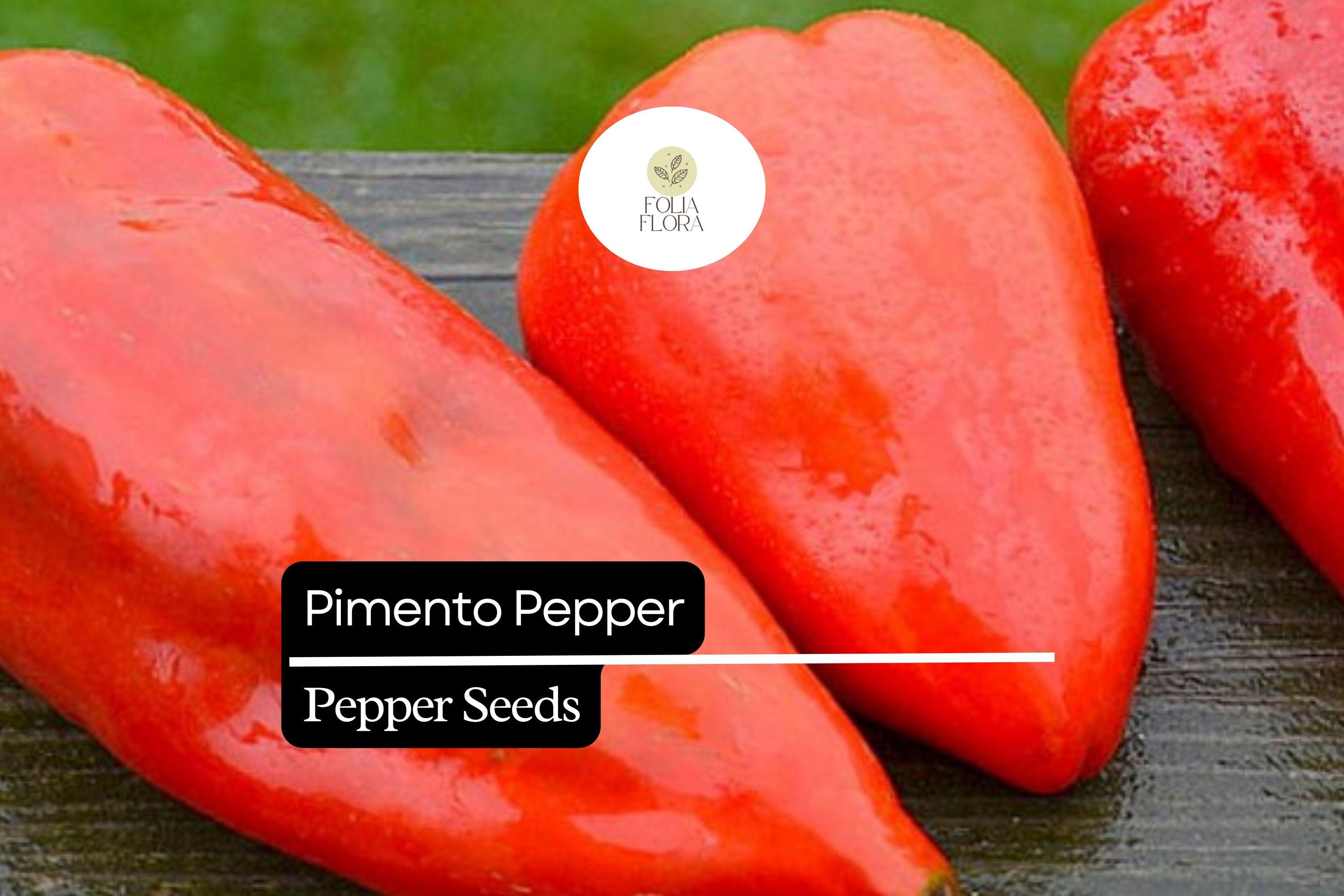 25 Pimento Pepper Seeds â€“ Sweet Heirloom Capsicum Annuum