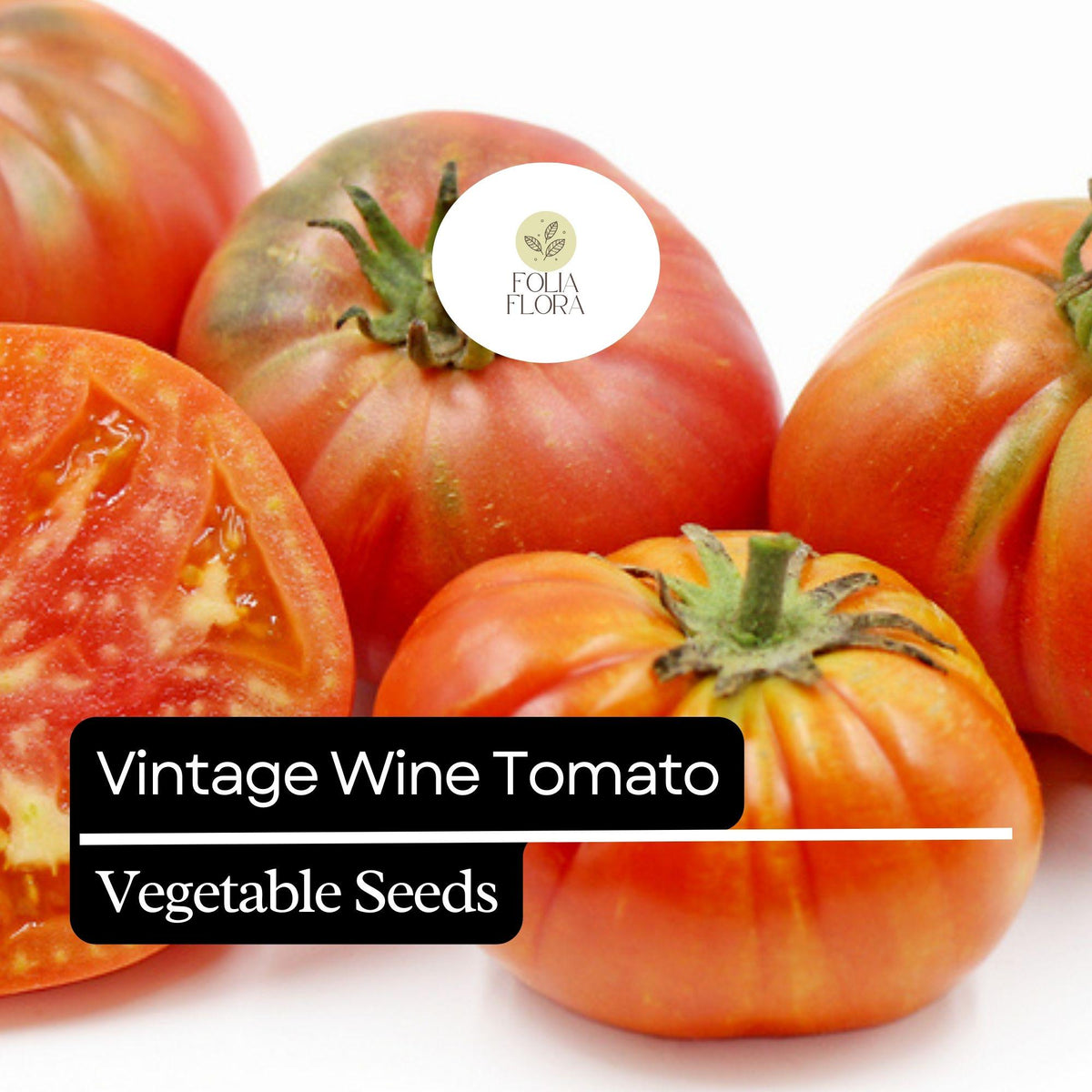 Vintage Wine Tomato Seeds – Heirloom Pink & Gold Striped Beefsteak, Solanum lycopersicum, 30 Seeds