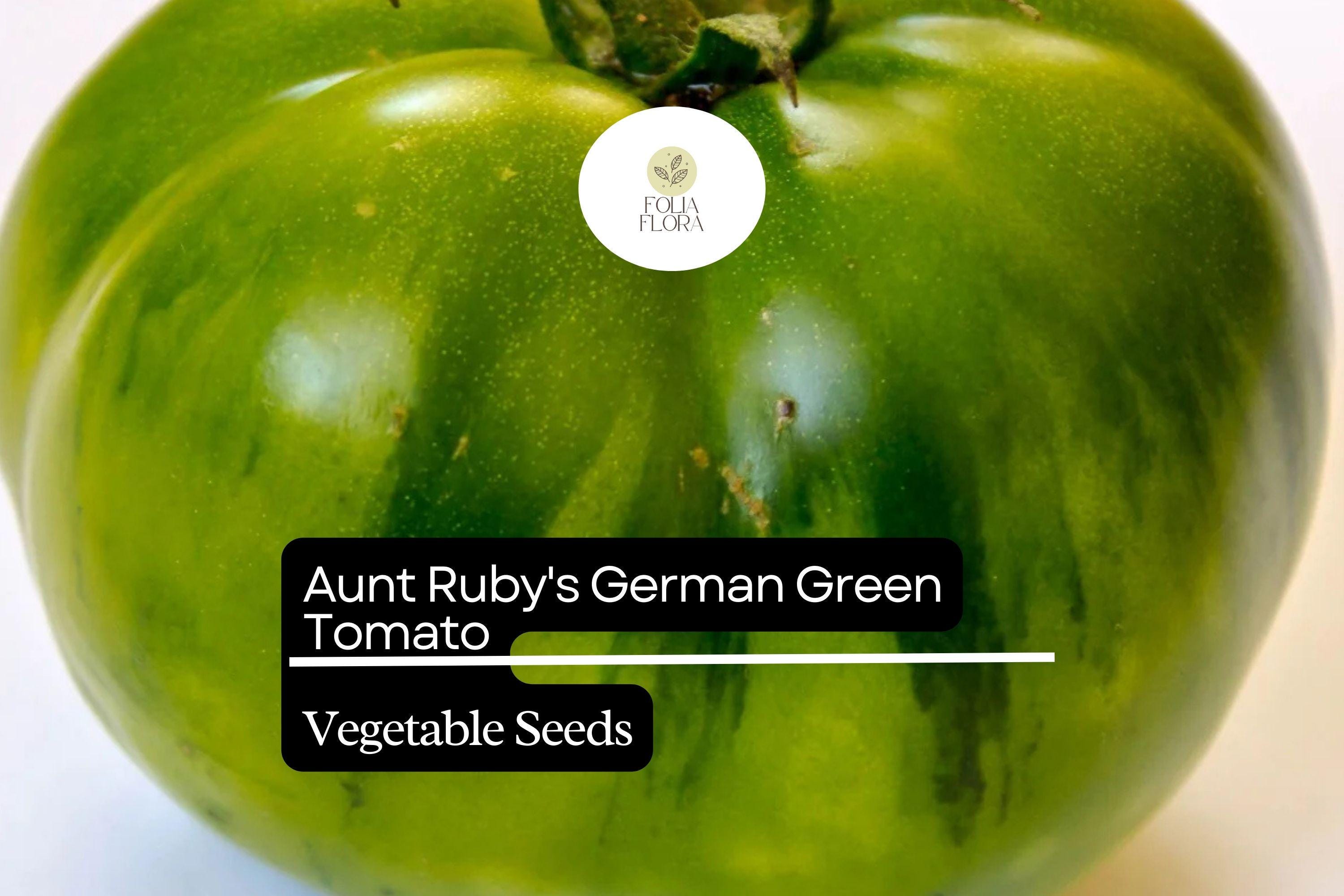Aunt Ruby’s German Green Tomato Seeds – Heirloom Beefsteak, Lime-Green Fruits, Sweet & Tangy, High-Yielding, Indeterminate, 30 Seeds