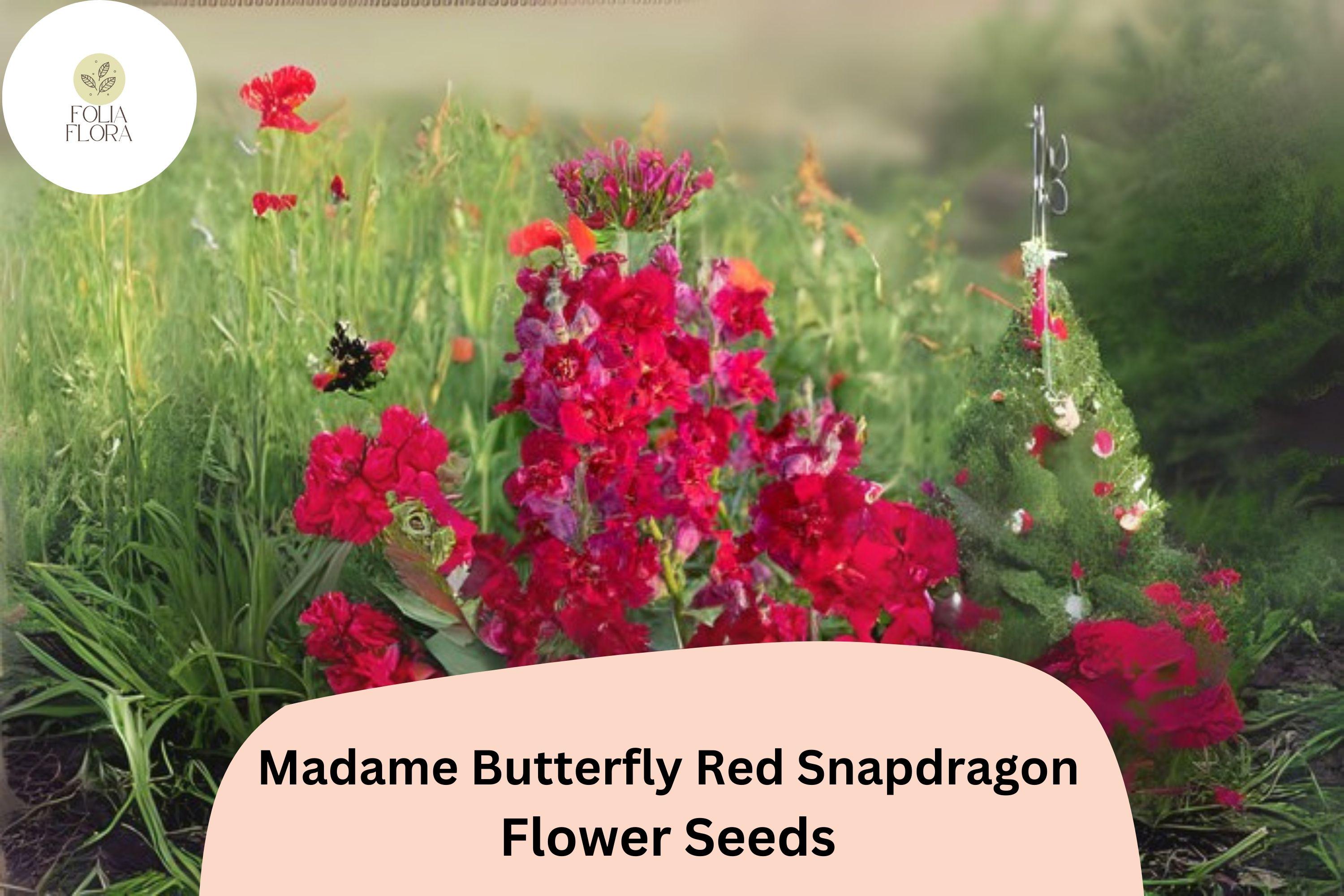 Antirrhinum majus Madame Butterfly Red Snapdragon Seeds â€“ 1000+ Ruffled Blooms for Garden & Cut Flowers
