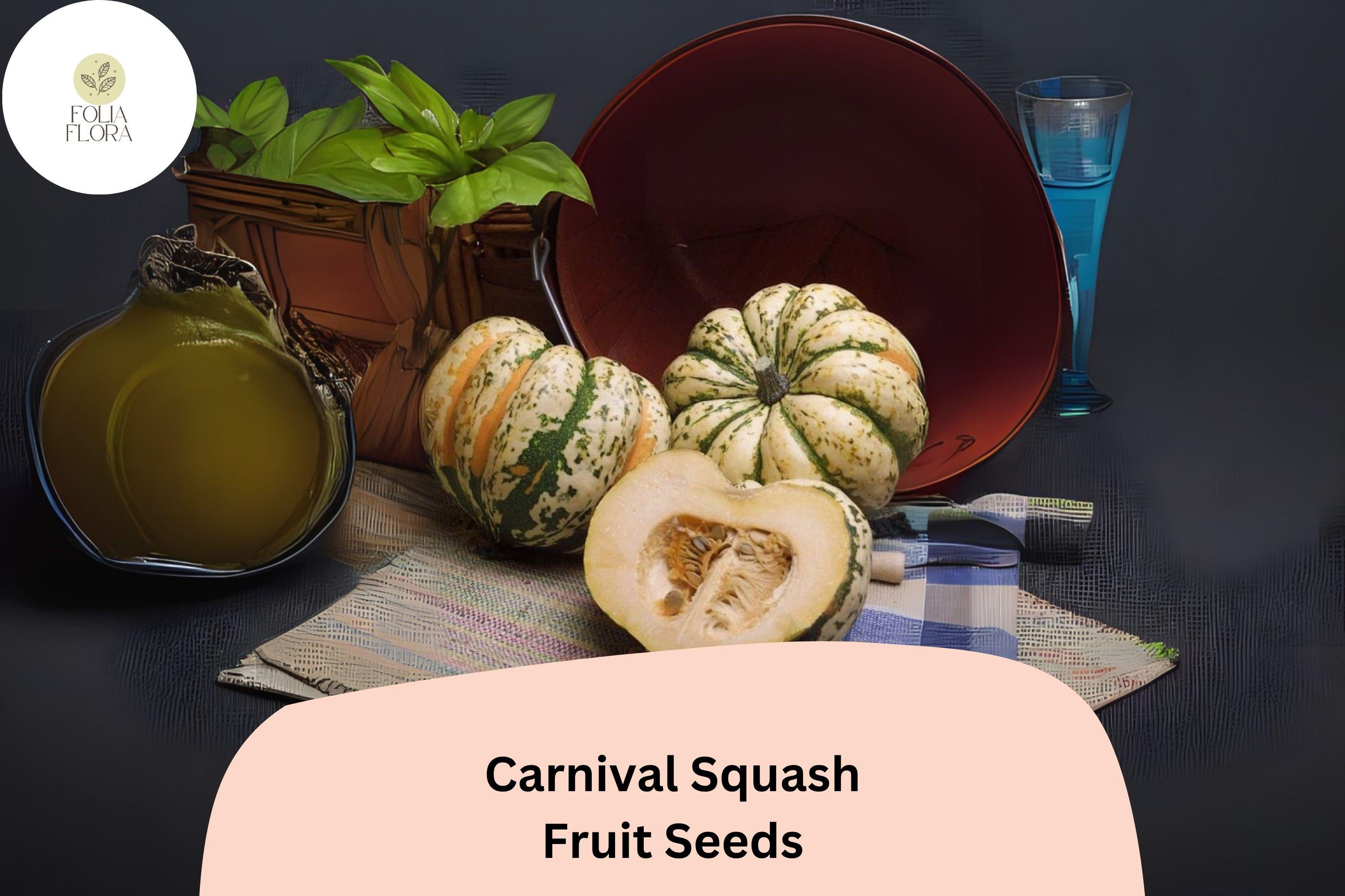Carnival Squash Seeds | 25+ Cucurbita Pepo, Gourmet Winter Variety