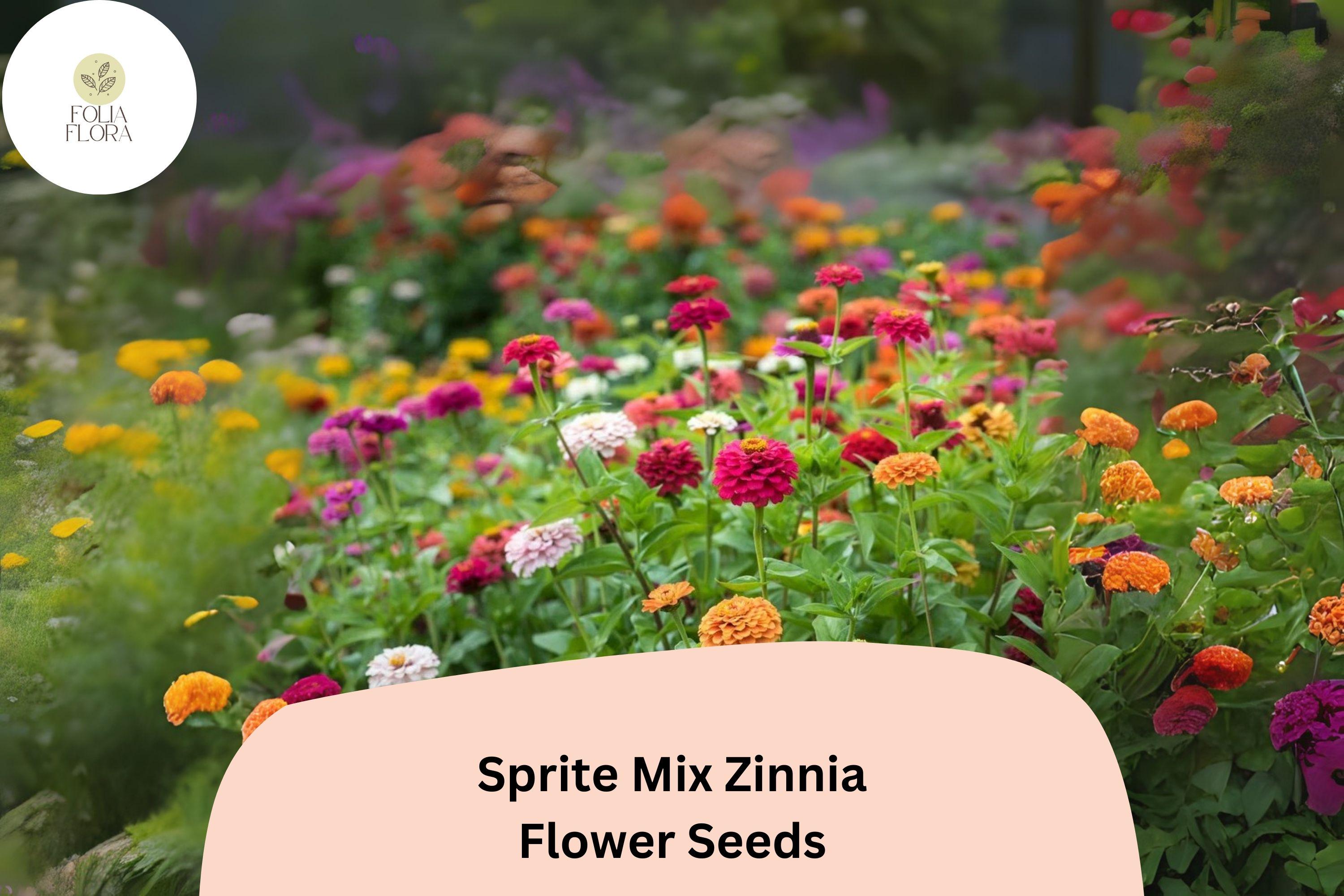 Sprite Mix Zinnia Seeds: Dwarf Variety, Colorful Garden Flowers