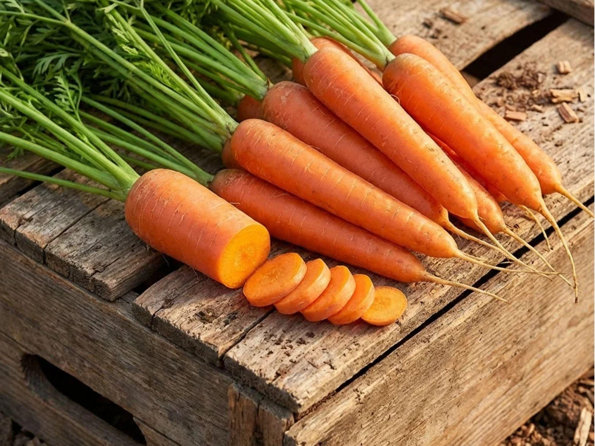 Scarlet Nantes Carrot Seeds – 500 Non-GMO Heirloom, Sweet, Crisp Root Vegetable for Gardening, Juicing, and Cooking