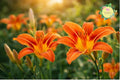 Orange Daylily Bare-Root Plant Hemerocallis Hardy Perennial Vibrant Flowering Garden Plant