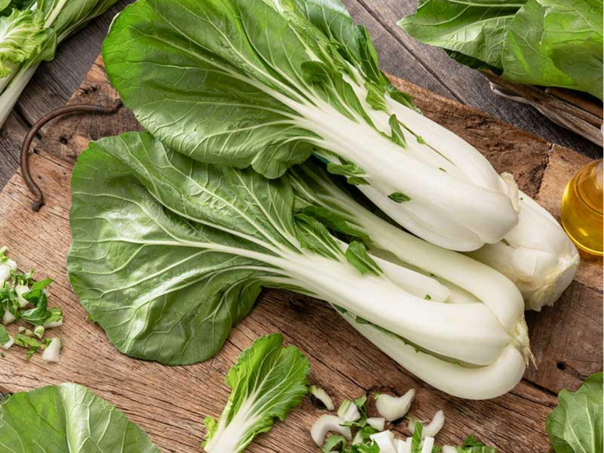 White Stem Pak Choi Seeds – Non-GMO Asian Green, Brassica rapa subsp. chinensis, Crisp Leafy Vegetable, 500 Seeds