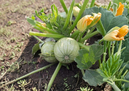 Round Zucchini Heirloom Seeds – 10 Green Ball Squash Plants for Home Gardens, Summer Harvest, Compact, Tender Flesh