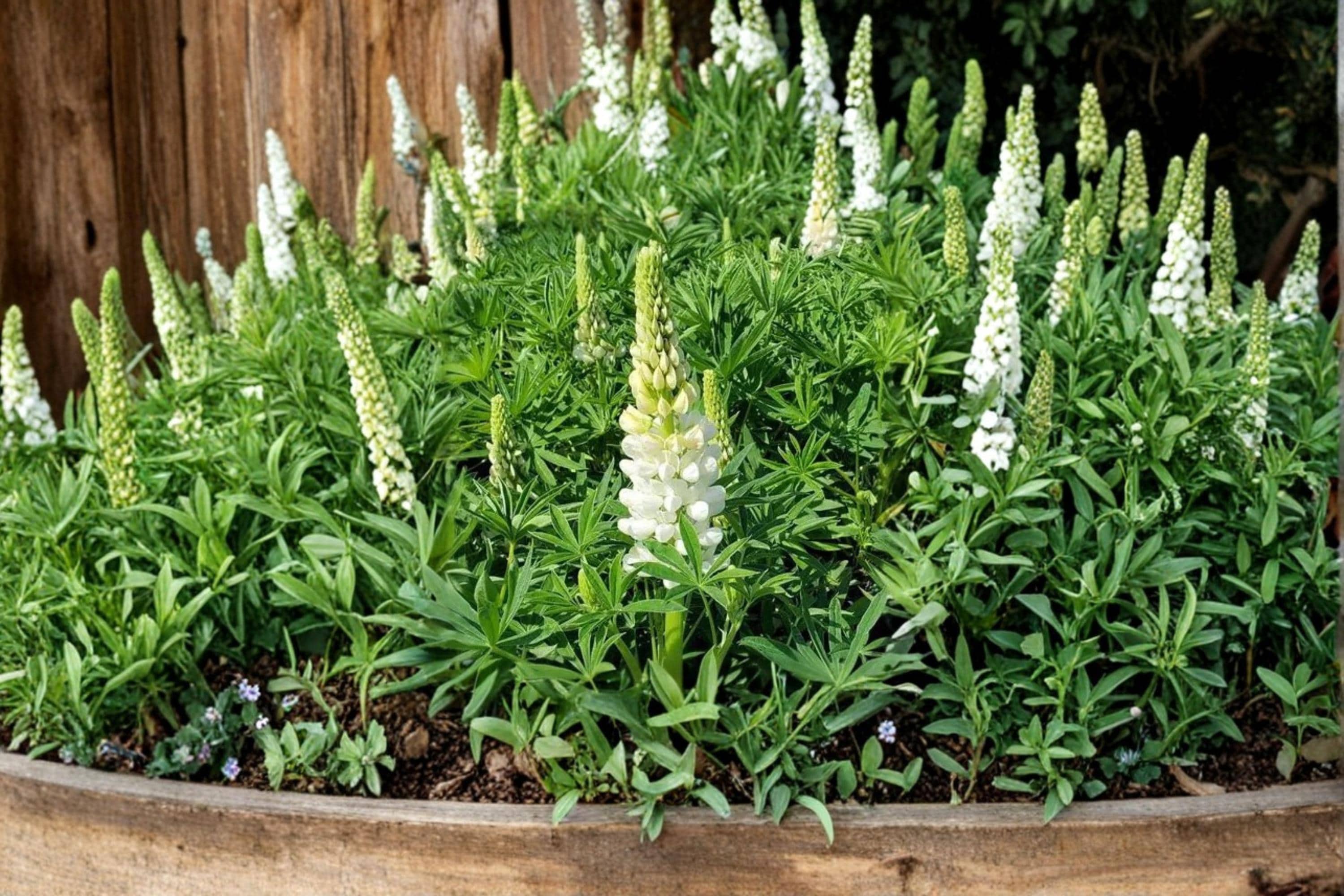 White Lupine Seeds – Perennial Flower, White Blooms, Lupinus polyphyllus, Garden Border, Pollinator, Nitrogen Fixing, Meadow Plant
