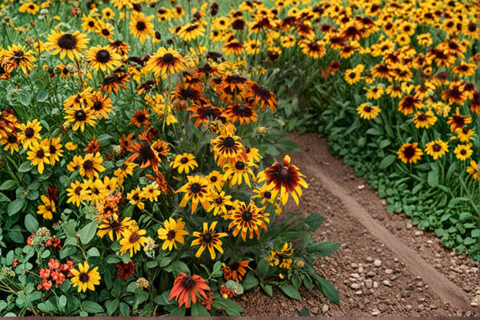 Gloriosa Daisy Seeds – Rudbeckia hirta – Wildflower, Pollinator, Bright Yellow, Orange, Bronze Blooms, Garden & Meadow Planting