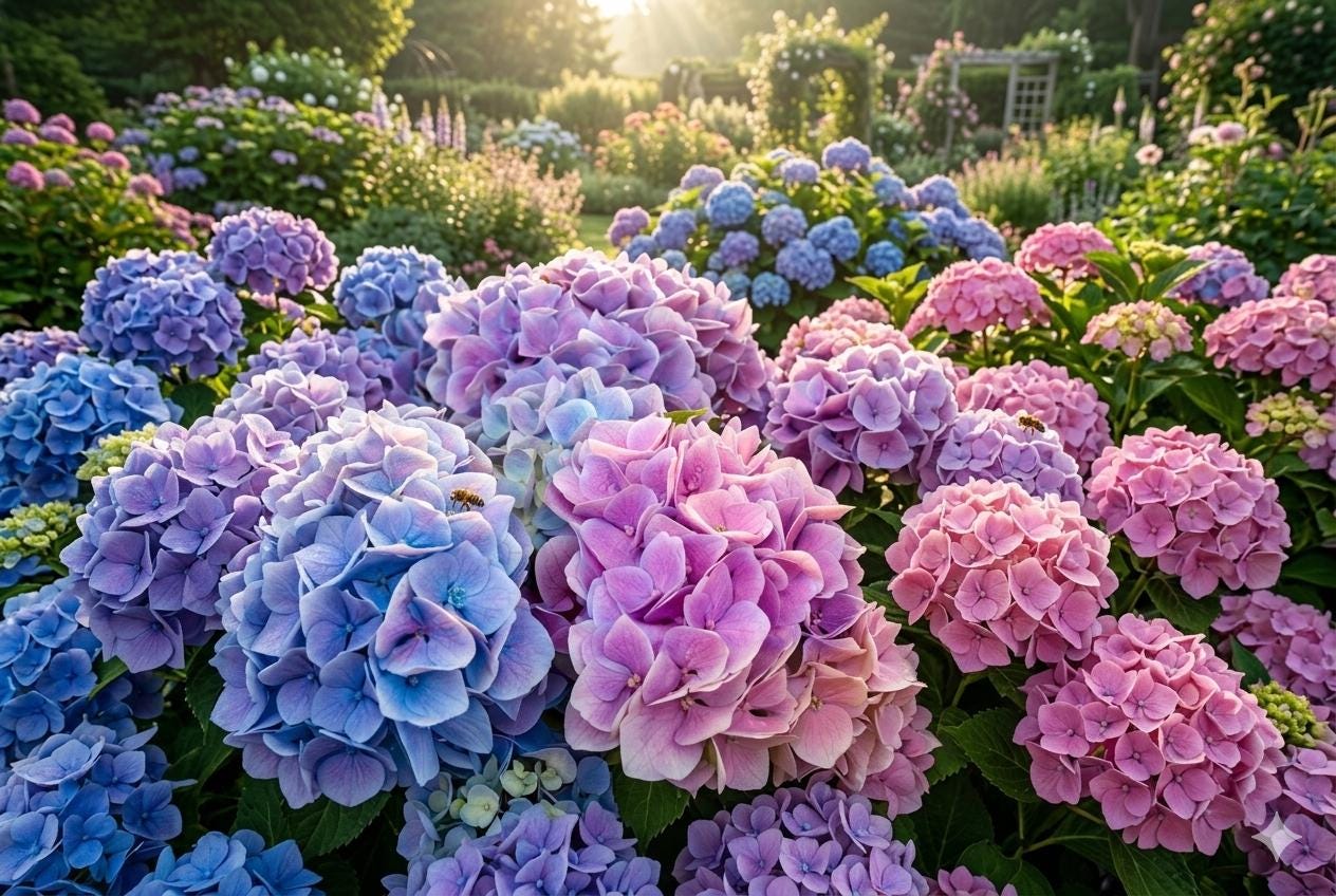 Spring Mix Hydrangea Seeds – Non-GMO Hydrangea macrophylla Flower Seeds for Garden Beds & Containers
