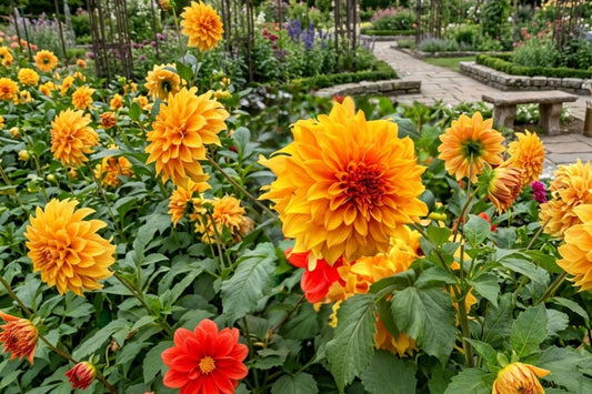 Dinnerplate Dahlia Bulb Clump – Hercules Variety, Colorful Flower Tuber, Large 10-inch Blooms, Dahlia pinnata
