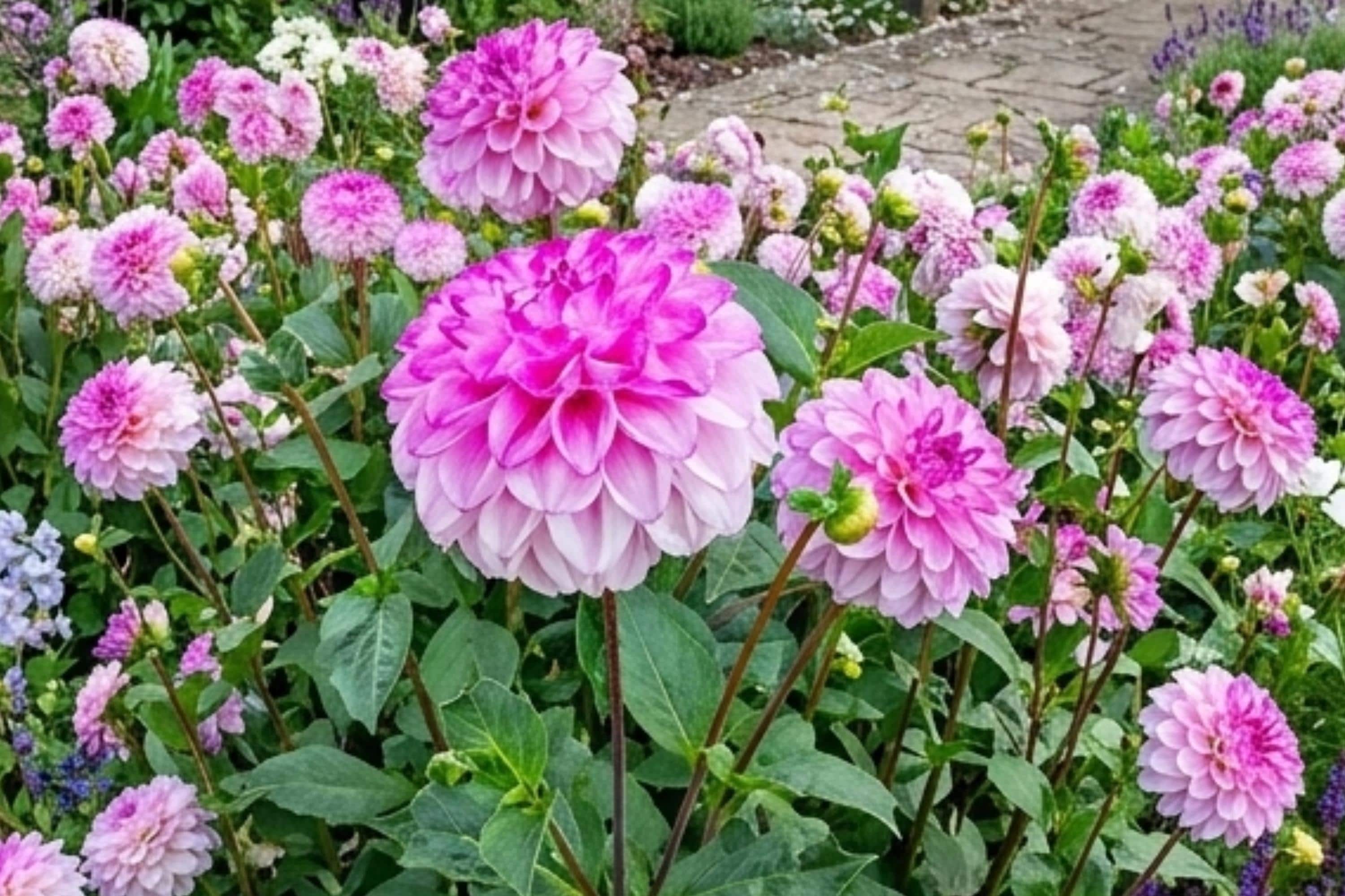 Genova Ball Dahlia Bulb Tuber Clump - Vibrant Flowering Dahlia pinnata for Gardens & Containers