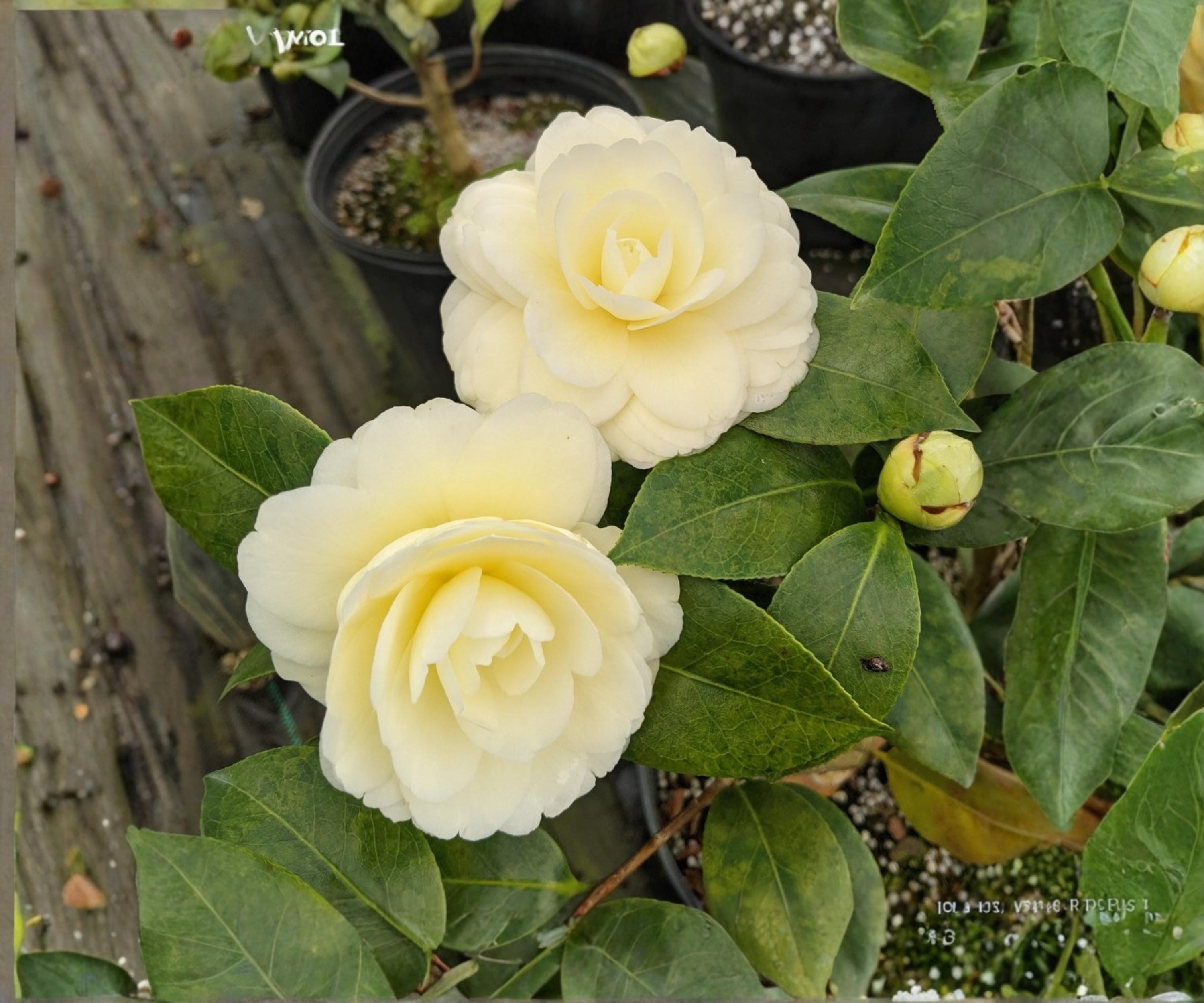 Camellia Japonica ‘Lemon Glow’ Live Plant – Evergreen Shrub with Yellow-Pink Flowers, Shade Garden, Container, Landscape