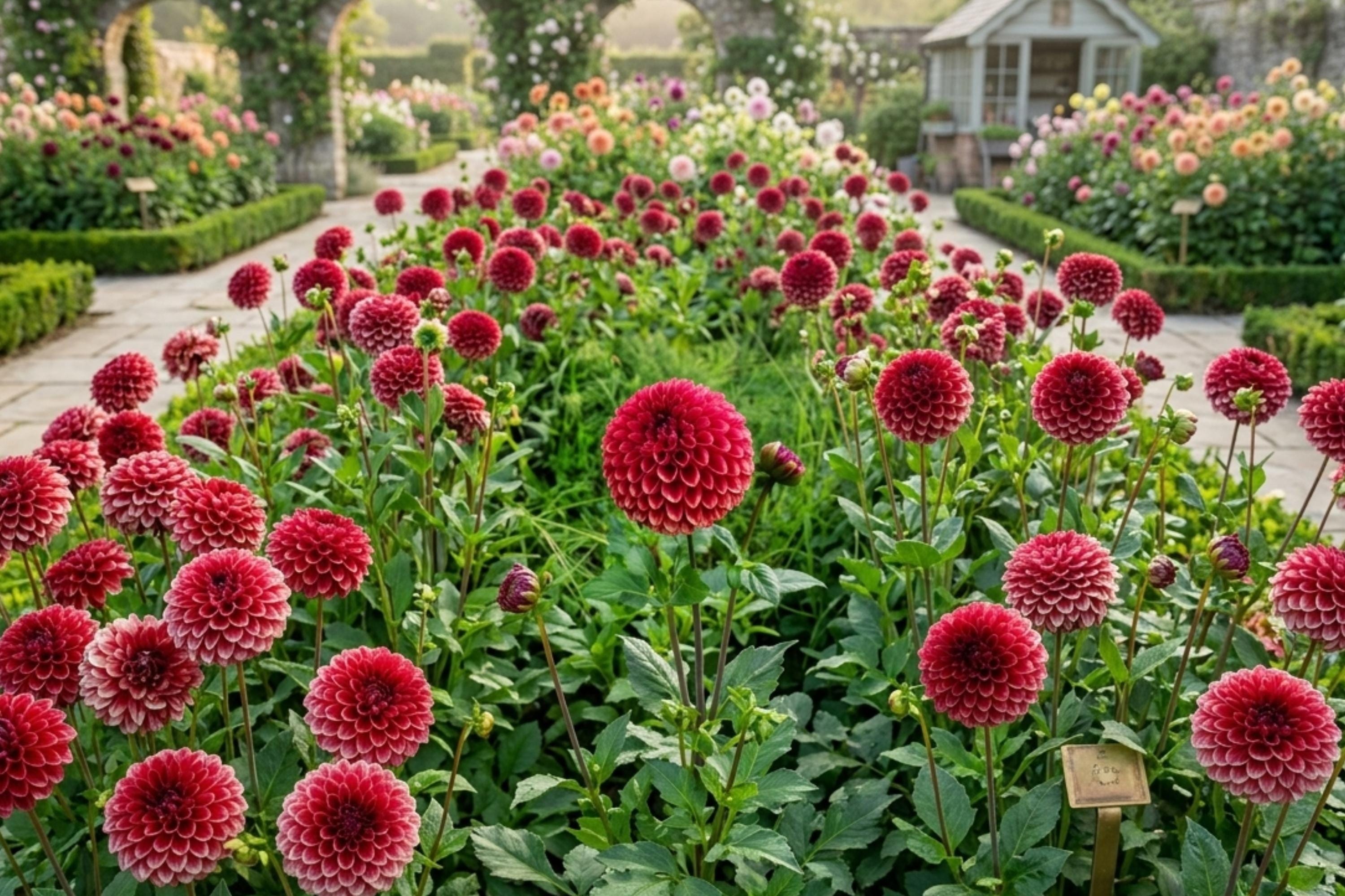 Giant Ball Dahlia Bulb Tuber Clump – Copper Boy, 4-5 Inch Blooms, Dahlia pinnata, Flowering Bulb for Garden, Cut Flowers, Landscape