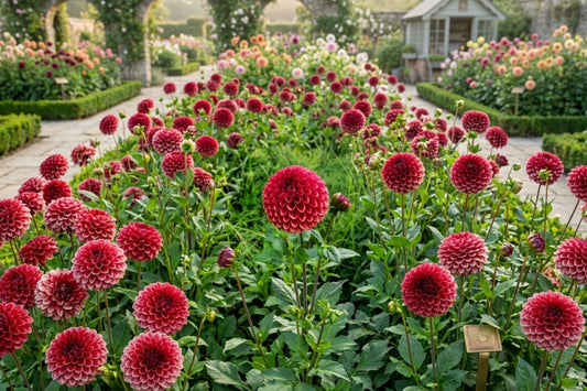 Giant Ball Dahlia Bulb Tuber Clump – Copper Boy, 4-5 Inch Blooms, Dahlia pinnata, Flowering Bulb for Garden, Cut Flowers, Landscape