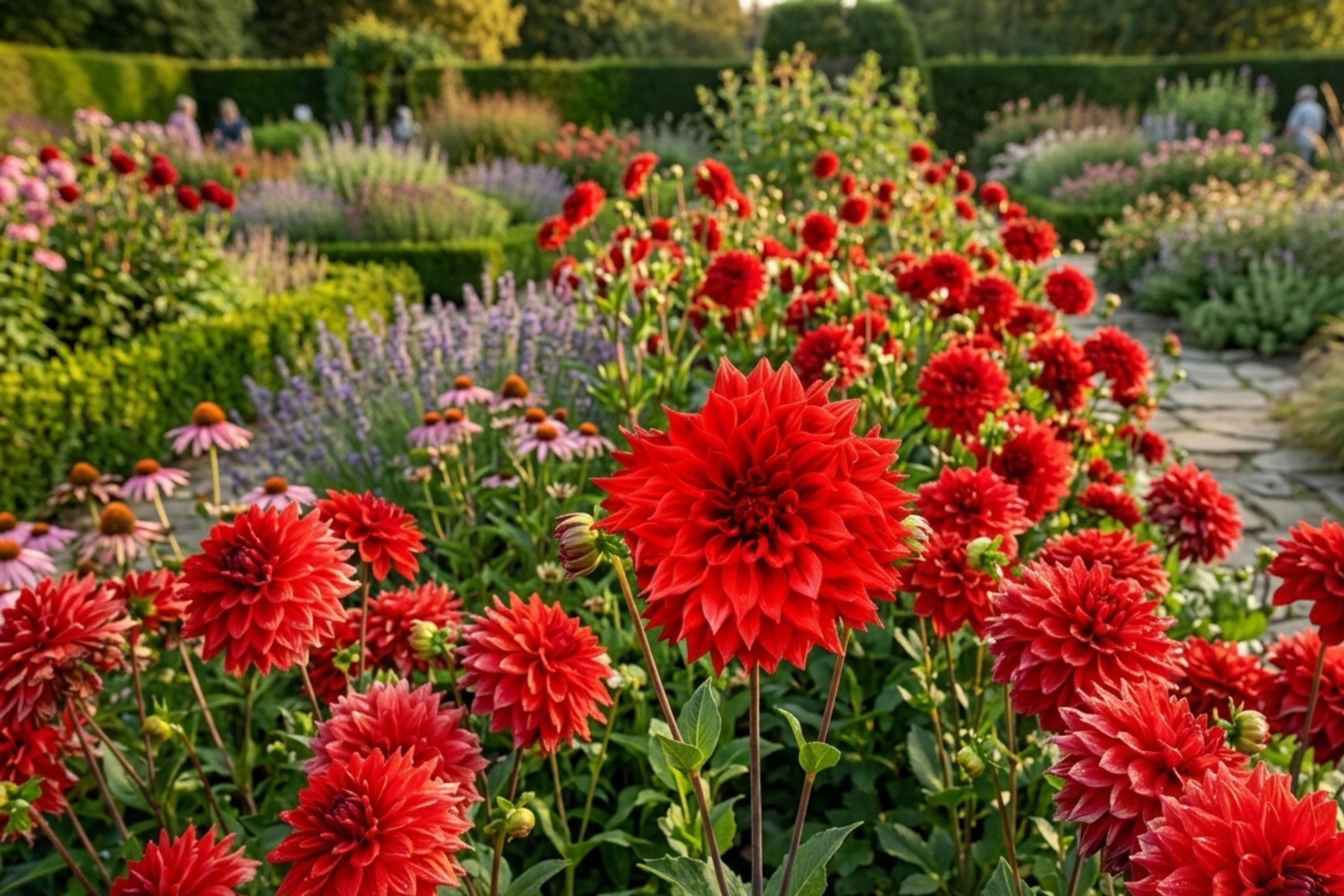 Red Babylon Dinner Plate Dahlia Bulb Tuber Clump – Large Perennial Blooms, Vibrant Red Flowers, Dahlia variabilis