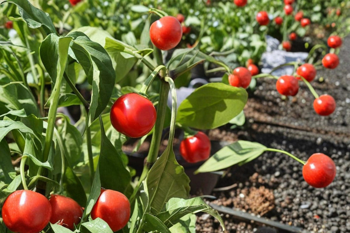 Red Cherry Pepper Seeds - 25 Count - Capsicum annuum - Compact Hot Pepper for Garden & Container Planting