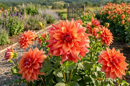 Giant Dinnerplate Dahlia Bulb Clump Coral Raspberry | Belle of Barmera Dahlia 'Dahlia pinnata'