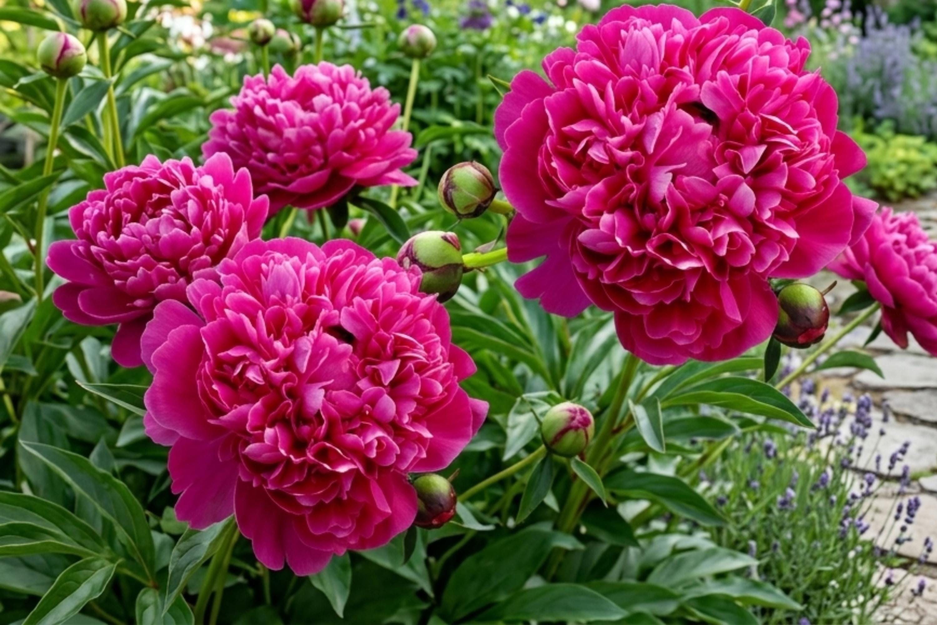 Red Kansas Double Peony Bulb Root Plant - Vibrant Paeonia lactiflora Perennial Flower